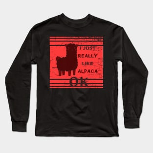 Funny Llama Alpaca Long Sleeve T-Shirt